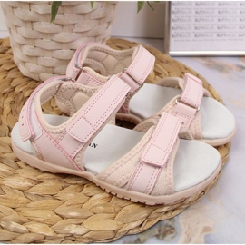 Sandalias velcros American Club Jr AM895A rosa rosado 6