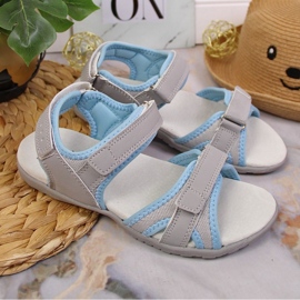 American Club Jr AM898A sandalias velcro gris 3