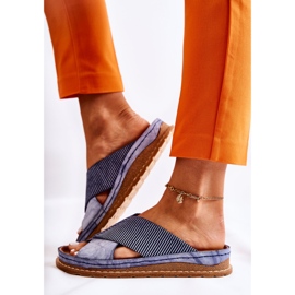 Zapatillas perfiladas de cuero Maciejka 04986-17 Azul 6