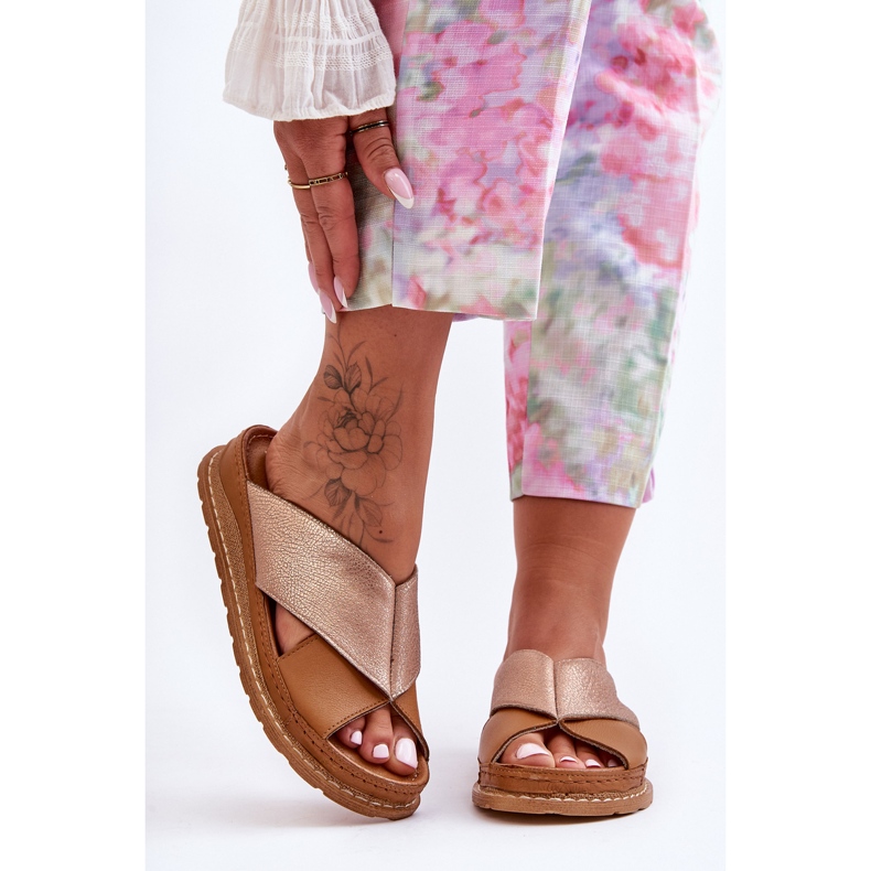 Zapatillas perfiladas de cuero Maciejka 04986-29 Marrón 2