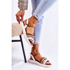 Sandalias de mujer de cuero de moda Maciejka 05561-11 Blanco multicolor 2 Sandalias de mujer de cuero de moda Maciejka 05561-11 Blanco multicolor 2