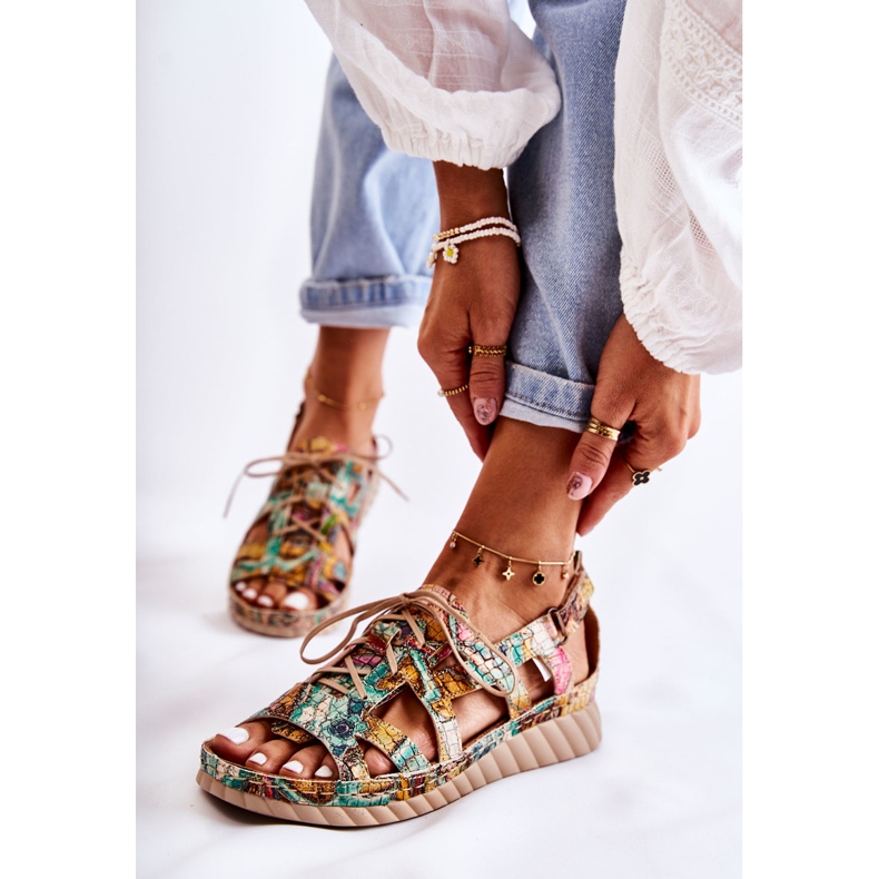 Maciejka Sandalias Mujer Piel Con Velcro 05375-09 Verde 1