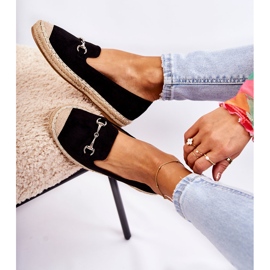 S.Barski Alpargatas clásicas negras Oresa Slip-On para mujer negro 5