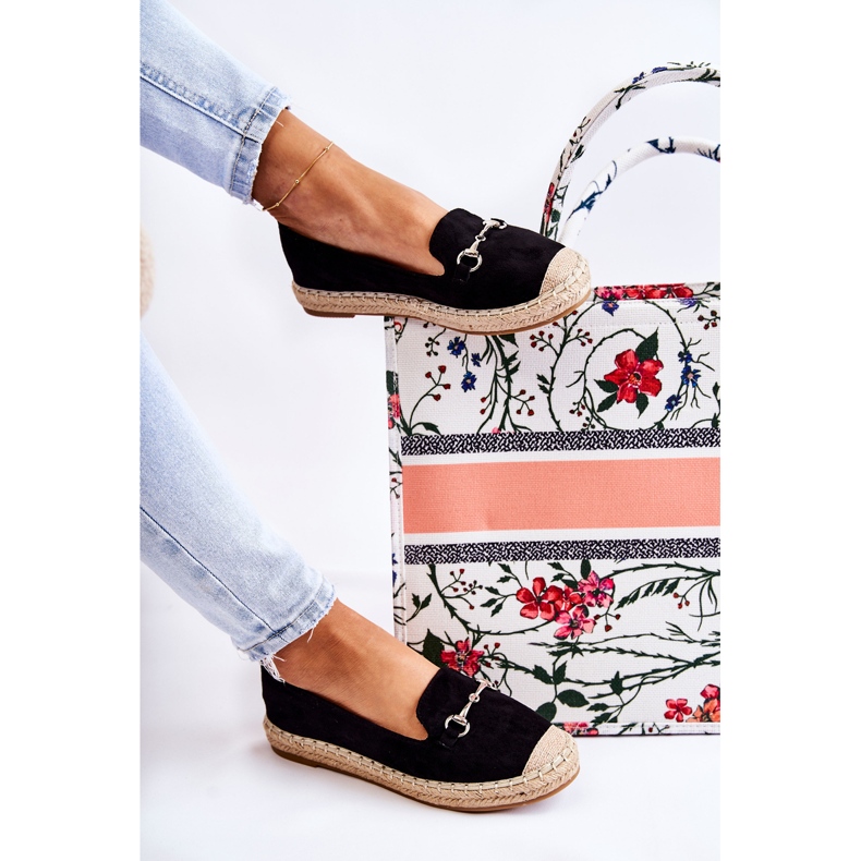 S.Barski Alpargatas clásicas negras Oresa Slip-On para mujer negro 1