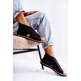 S.Barski Sandalias Catalise de mujer de piel negra negro 5