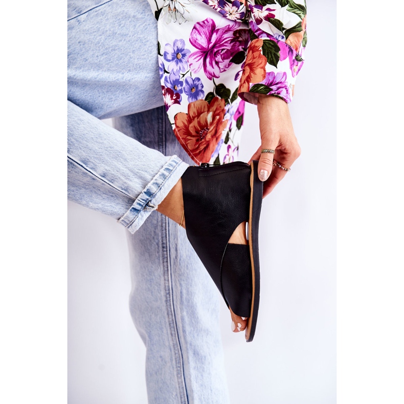 S.Barski Sandalias Catalise de mujer de piel negra negro 2