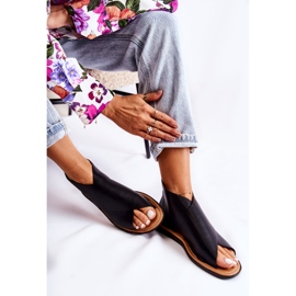 S.Barski Sandalias Catalise de mujer de piel negra negro 3