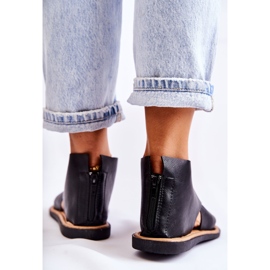 S.Barski Sandalias Catalise de mujer de piel negra negro 7