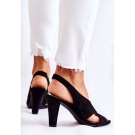 S.Barski Sandalias de gamuza Therala negras de moda negro 4