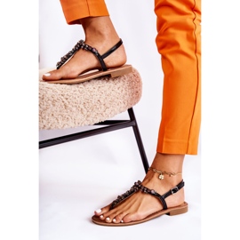 S.Barski Sandalias De Mujer Para El Verano Negro Margery 6