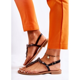 S.Barski Sandalias De Mujer Para El Verano Negro Margery 1