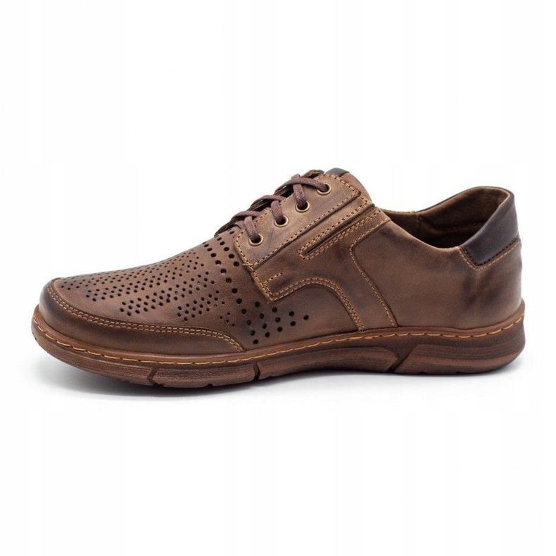 Polbut Zapatos casual de hombre J55 para verano, marrón. 1