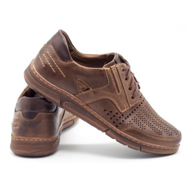 Polbut Zapatos casual de hombre J55 para verano, marrón. 3