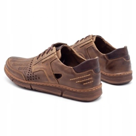 Polbut Zapatos casual de hombre J55 para verano, marrón. 5