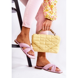 Pantuflas de Mujer en Terciopelo Violeta Claro Vainilla Cielo 2