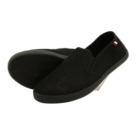 Atletico Zapatos sin cordones calados del Atlético para hombre WY18922 negro 4