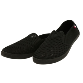 Atletico Zapatos sin cordones calados del Atlético para hombre WY18922 negro 2