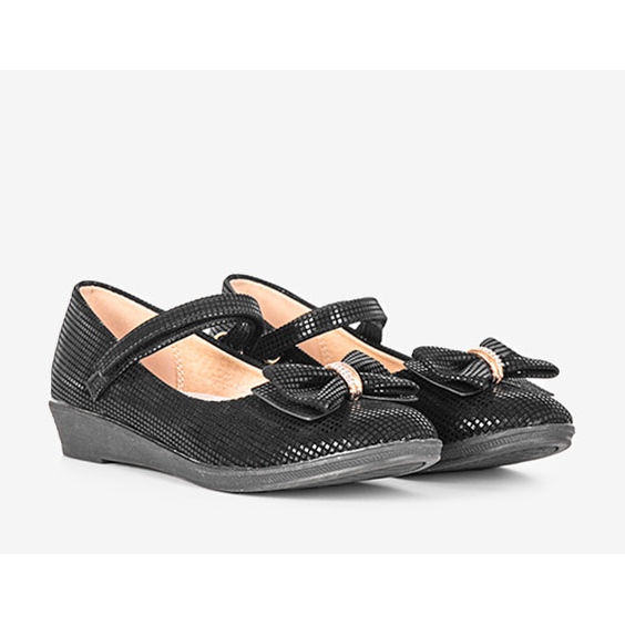 Bailarinas infantiles negras con lazo Tienne negro 1 Bailarinas infantiles negras con lazo Tienne negro 1