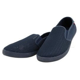 Atletico Zapatos sin cordones calados del Atlético para hombre WY18922 azul 2