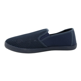 Atletico Zapatos sin cordones calados del Atlético para hombre WY18922 azul 1