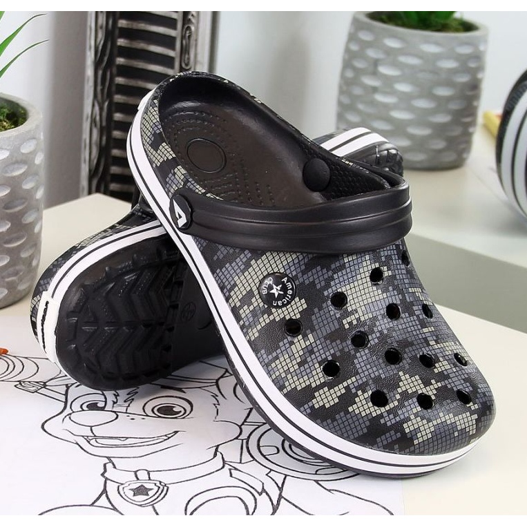 Zapatillas de casa American Club Jr.AM445A espuma negra negro 1