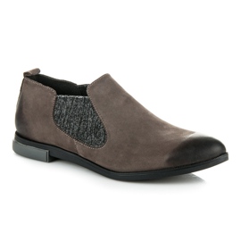 Vinceza zapatos de mujer de piel gris 1