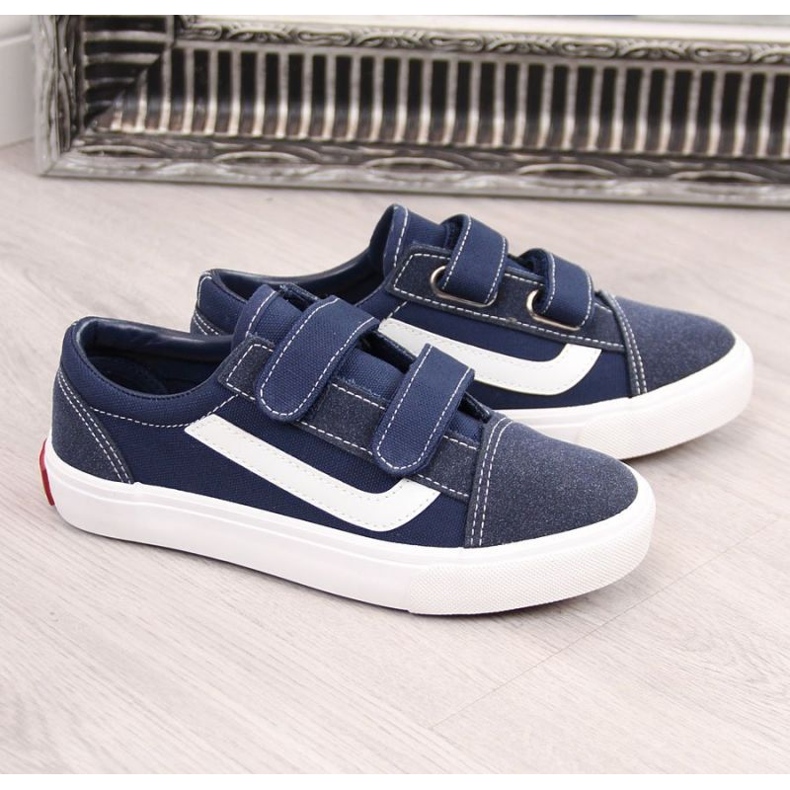 Deportivas bajas con velcro Atletico Jr ATC337C azul marino 1