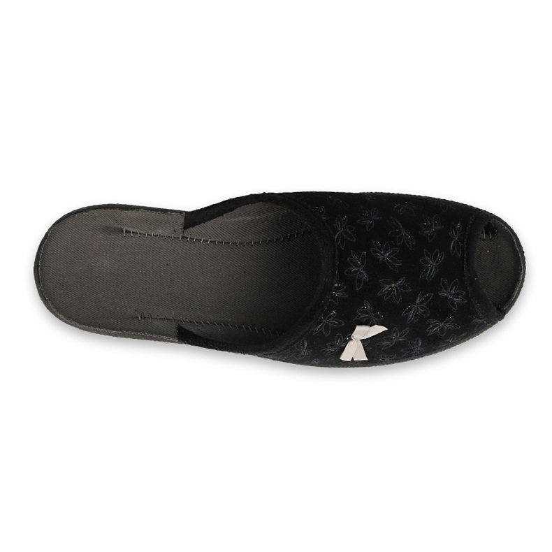 Zapatillas de mujer Befado con flores PU 581d198 negro 2 Zapatillas de mujer Befado con flores PU 581d198 negro 2