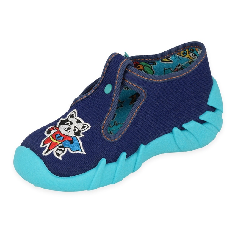 Zapatillas para niños de Befado 110p440 azul marino con perro 1