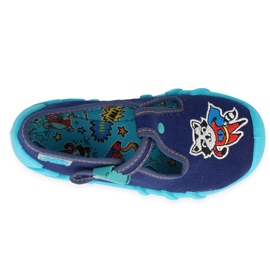 Zapatillas para niños de Befado 110p440 azul marino con perro 3