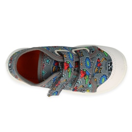 Zapatillas para niños de Befado 212p079 gris con aplicaciones coloridas 3