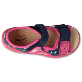 Zapatos befado niño pu 065X172 azul marino rosa 1
