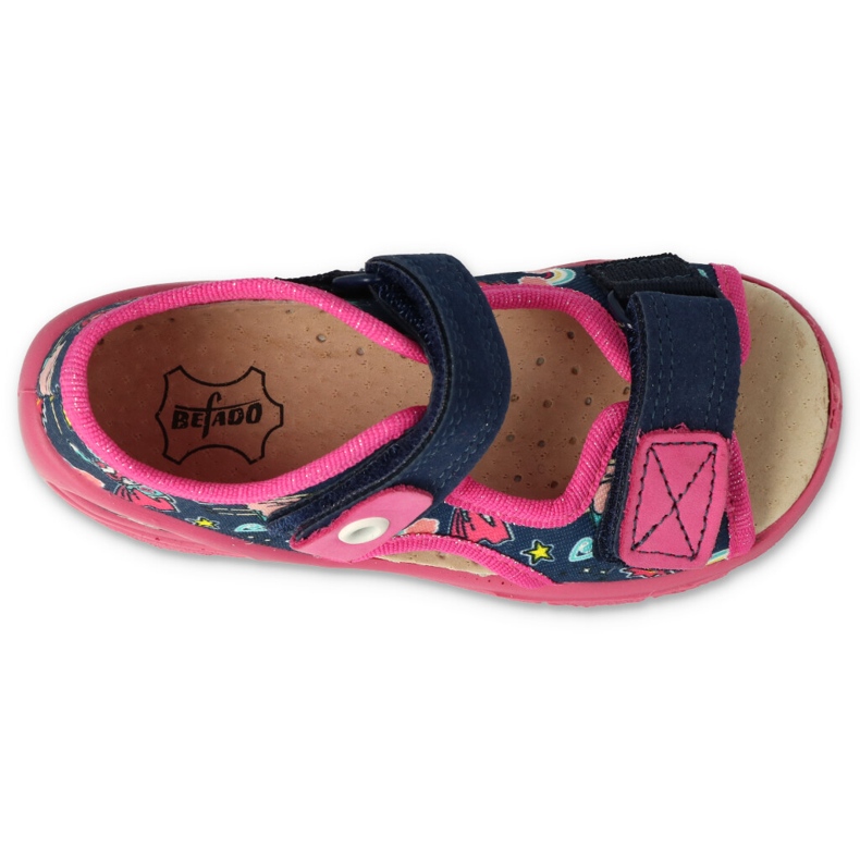 Zapatos befado niño pu 065X172 azul marino rosa 1