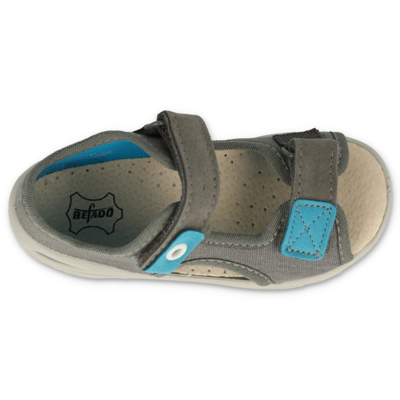 Zapatos befado niño pu 065X166 azul gris 2
