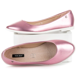Vices Bailarinas puntiagudas brillantes rosa 2