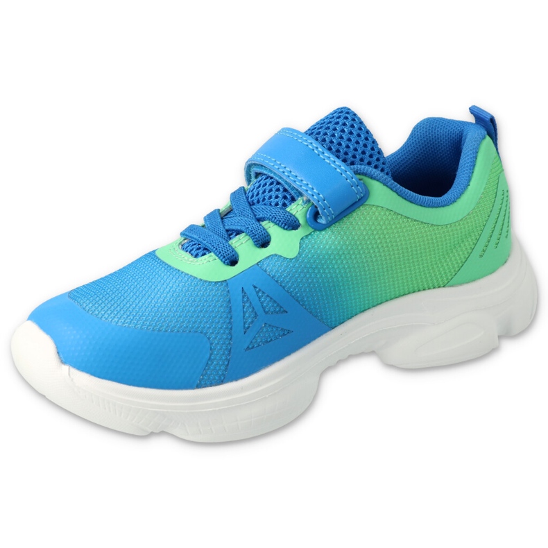 Zapatos de befado de colores para jóvenes 516Q121 azul amarillo 2