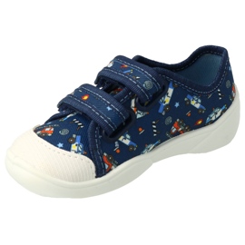 Zapatillas para niños de Befado para velcro 907p142 azul 1