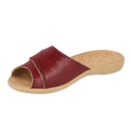 Zapatos de mujer befado pu 265D021 marrón rojo 1