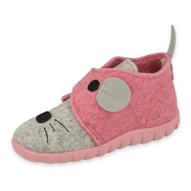 Calzado infantil befado 526P104 rosado gris 1