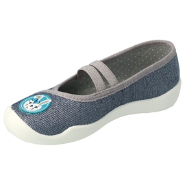 Zapatillas para niños de Befado 116x298 con aplicación azul marino gris 3