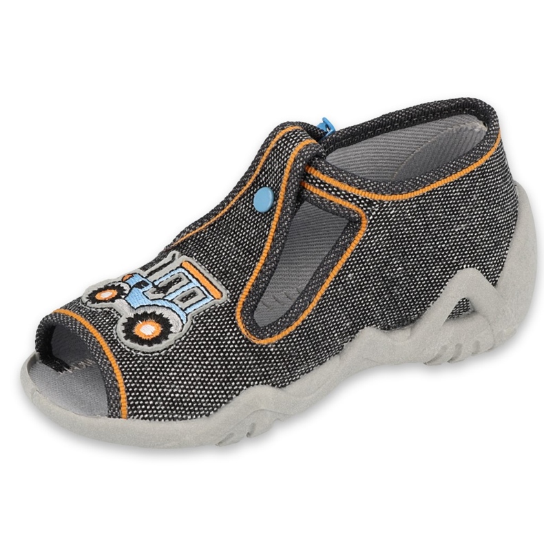 Zapatillas para niños de Befado 217p111 con aplicación gris 1