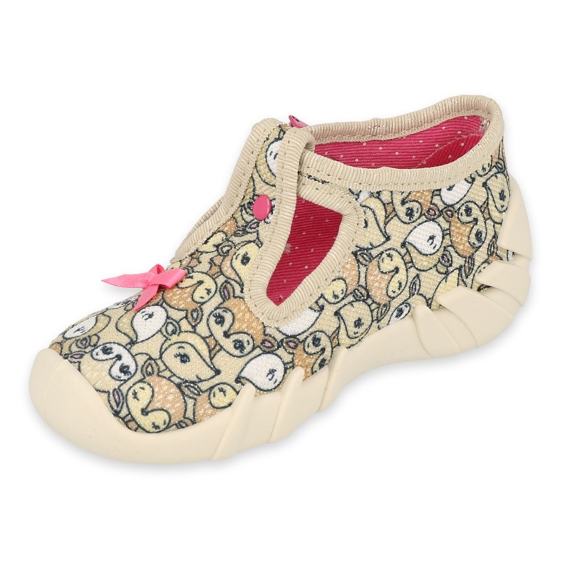 Calzado infantil befado 110P437 beige marrón rosado 1