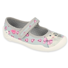 Calzado infantil befado 114X462 rosado gris 1