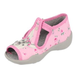 Calzado infantil befado 213P130 rosado gris 1