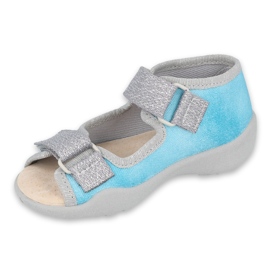 Calzado infantil befado 342P035 azul plata 1