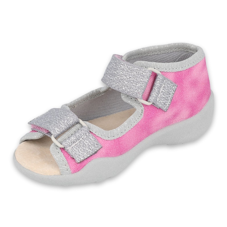 Calzado infantil befado 342P033 rosa plata 1