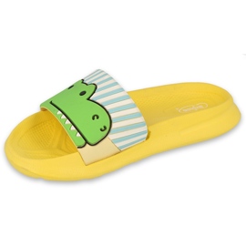 Pantuflas de espuma para niños Befado - amarillo 152X003 verde 1 Pantuflas de espuma para niños Befado - amarillo 152X003 verde 1