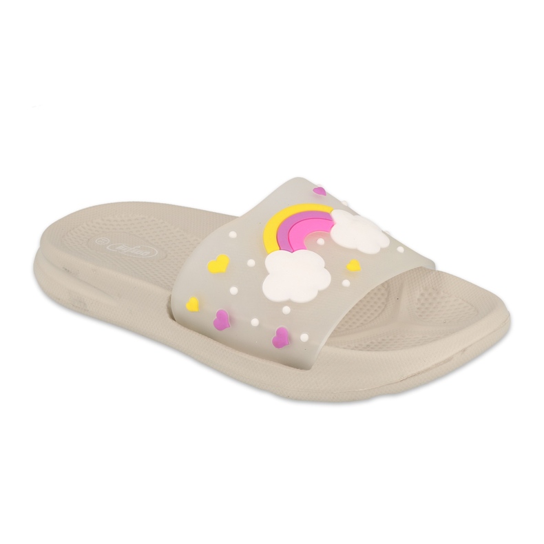 Pantuflas de espuma para niños Befado - gris 152Y005 beige multicolor 1 Pantuflas de espuma para niños Befado - gris 152Y005 beige multicolor 1