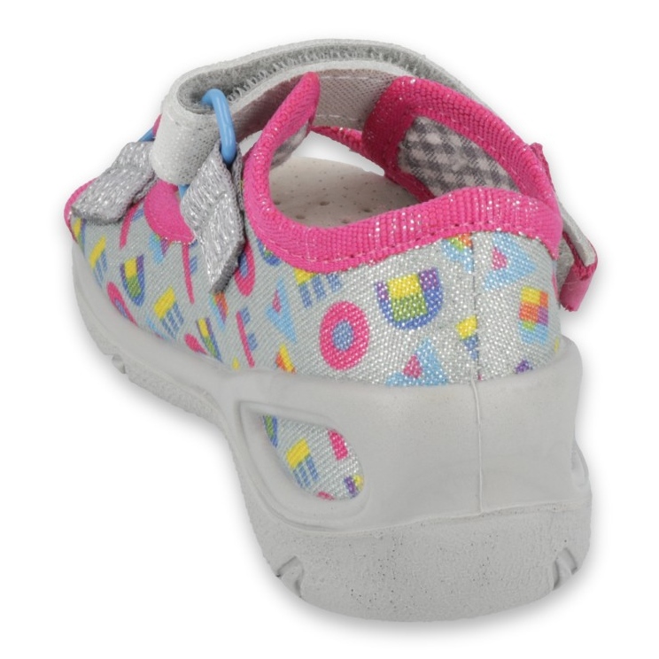 Inserto de cuero de zapatillas para niños de Befado 065p149 rosado gris 2