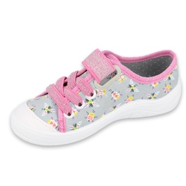 Calzado infantil befado 251X172 rosado gris 3
